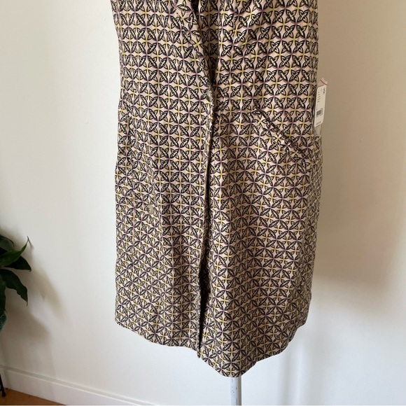 Free People Louie Blazer Halter Ivory Combo Printed Cotton Mini Dress NWT Size L - Picture 7 of 11